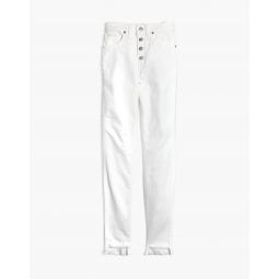 Tall 10 High-Rise Skinny Jeans in Pure White: Step-Hem Edition