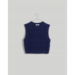 Crochet-Knit Sweater Vest