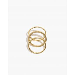 Katie Dean Jewelry Gold-Plated Minimal Ring Set