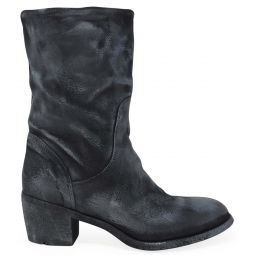 MADISON MAISON SILVER SUEDE METALLIC MID CALF BOOT