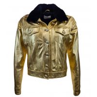 Leather Jacket - Gold/Black
