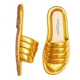 Child Marmelo Sandal Metallic Faux Leather shoes - Yellow