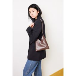 MM6 Soft Leather Japanese Triangle Tote - French Toast