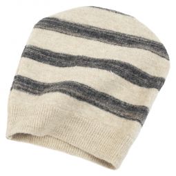 Striped wool beanie