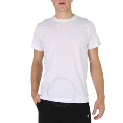 White Patch Detail Cotton Jersey T-Shirt, Size X-Large