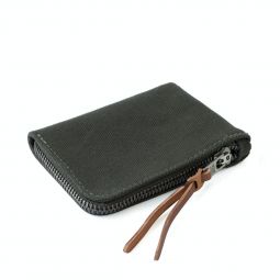 Canvas Zip Slim Wallet - Army Green