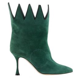 Dark Green Chicuelo 90 Suede Ankle Boots, Brand Size 36 ( US Size 6 )