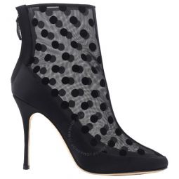 Mukinka Verona Mesh Polka Dot Ankle Boots, Brand Size 40 ( US Size 10 )