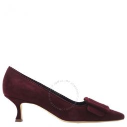 Maysale 50 Suede Buckle Detail Pumps, Brand Size 35 ( US Size 5 )