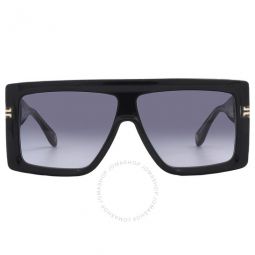 Dark Grey Shaded Rectangular Ladies Sunglasses