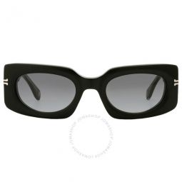 Grey Gradient Rectangular Ladies Sunglasses