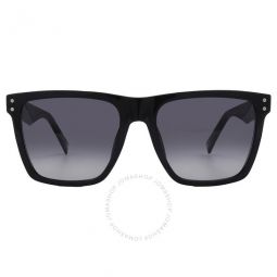 Dark Grey Gradient Square Mens Sunglasses