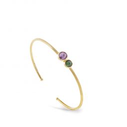 Jaipur Collection Bangle with Amethyst and Green Tourmaline - 18K Yellow Gold