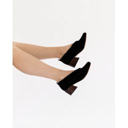 Pina Ballerinas in Suede and Shearling - Black