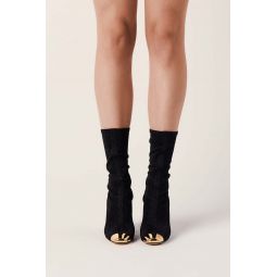 Elia metal toe-cap stretch boots - Black/Gold