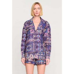 Jolene Blouse - Violet Tile