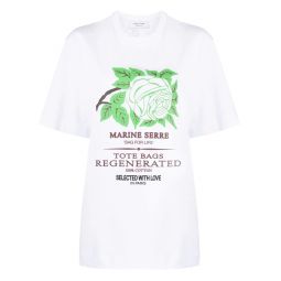 Rose Print Organic Cotton T-Shirt