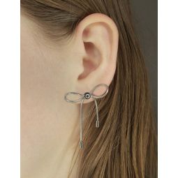 Bow Earrings - Silver