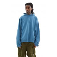 Cotton Hoodie with Side Zips - Opal