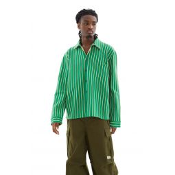 Striped Techno Knit Shirt - Sea Green