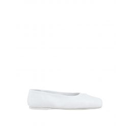Nappa Leather Seamless Little Bow Ballet Flat - White