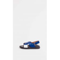 Criss-Cross Fussbett shoes - Iris Blue/Lily White