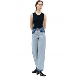 inside out jeans - Blue