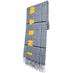 Checked wool scarf - Gray