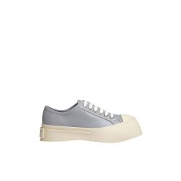 Womens Leather Pablo Lace-Up Sneakers - Gray