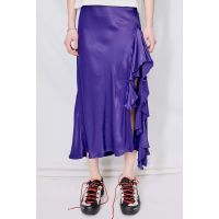 Bias Frill Skirt - Purple