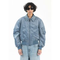 PETROL COLLARED BOMBER - Blue