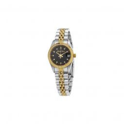 Women's Mathey II Stainless Steel Black Dial Watch
