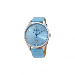 Men's Urban Genuine Leather Blue Dial Watch