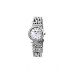 Women's Allure Stainless Steel Bead Silver Dial Watch