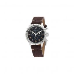 Men's Homage TYPE XX Chronograph Leather Black Dial Watch
