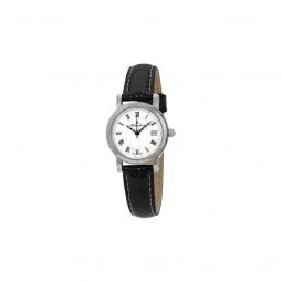 Women's City Leather Silver Dial Watch