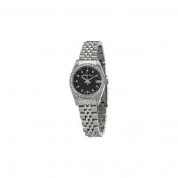 Women's Mathy IV Stainless Steel Black Dial Watch