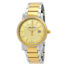 City Gold Dial Mens Watch
