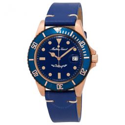 Mathey Vintage Bronze Automatic Blue Dial Mens Watch