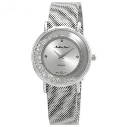 Electra Quartz Diamond Silver Dial Ladies Watch