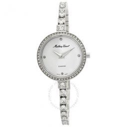 Infinity Quartz Diamond Crystal Silver Dial Ladies Watch