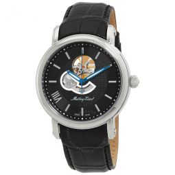 Skeleton Automatic Black Dial Mens Watch