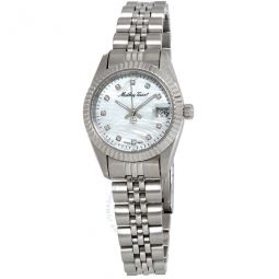Mathey II Quartz Crystal White Mother of Pearl Dial Ladies Watch