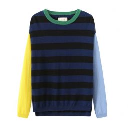 Opposite Ends Wool Cashmere-Blend Sweater - Yellow/Light Blue