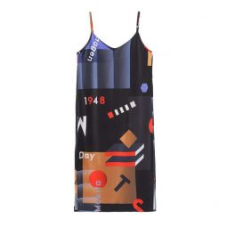 Mokita Pattern Tank Dress - Black