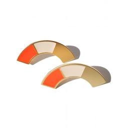 Disc Earrings - Orange