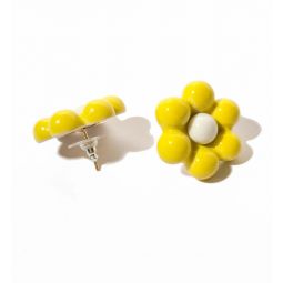 Andres Gallardo Flower Balloon Earrings - Yellow