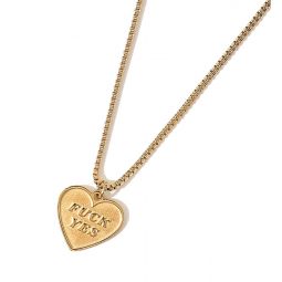 Fuck Yes & :) Necklace - Gold