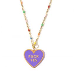 Fuck Yes Rainbow Necklace - Spring Lilac