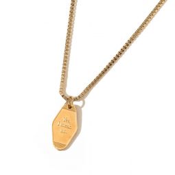 Yes, I Mean No Keytag Necklace - Gold